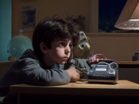 garoto telefone sala