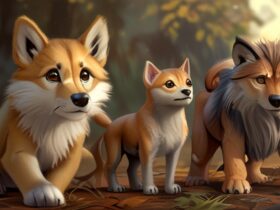 lobo leão cachorro cachorrinho