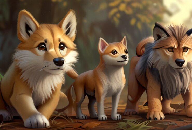 lobo leão cachorro cachorrinho