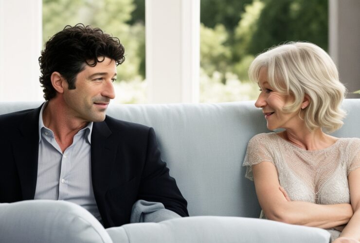 filho mãe sofá conversando