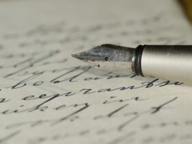 carta caneta tinteiro