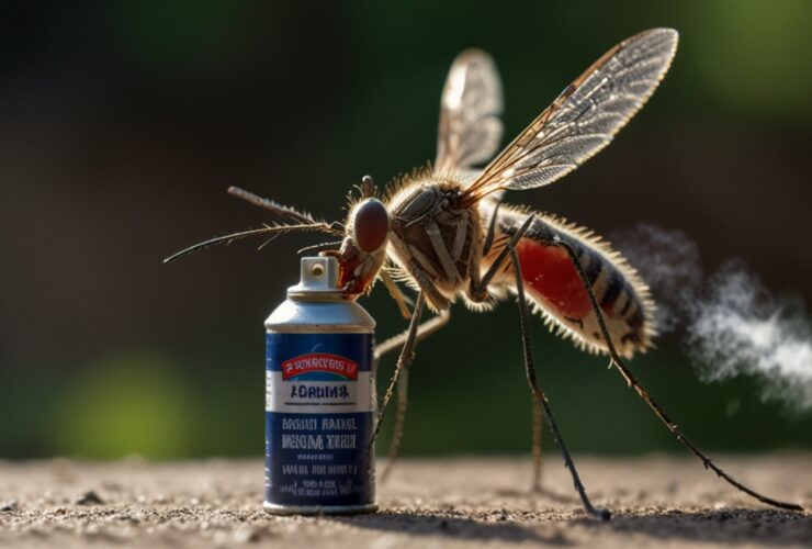 mosquito aerossol brincando suicida