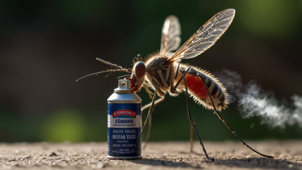 mosquito aerossol brincando suicida