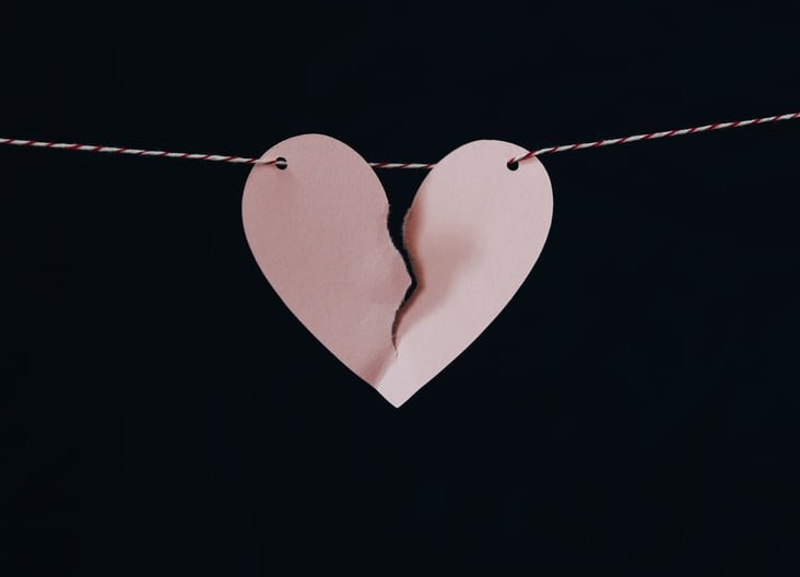 coração amor cordão