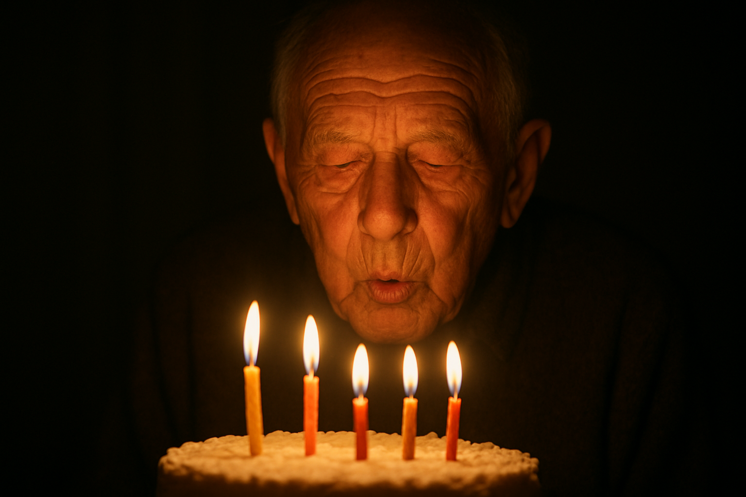 idoso aniversário velas bolo velinhas