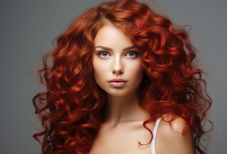 ruiva russa encaracolada