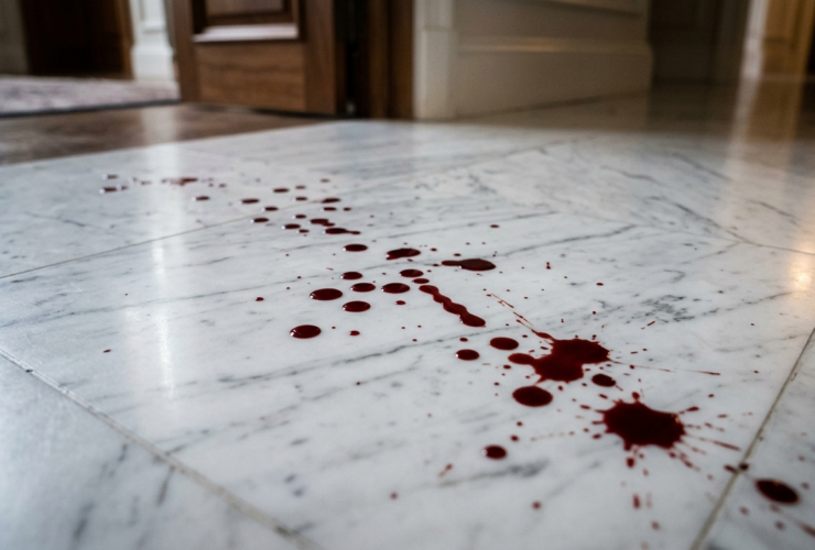 piso sangue mármore