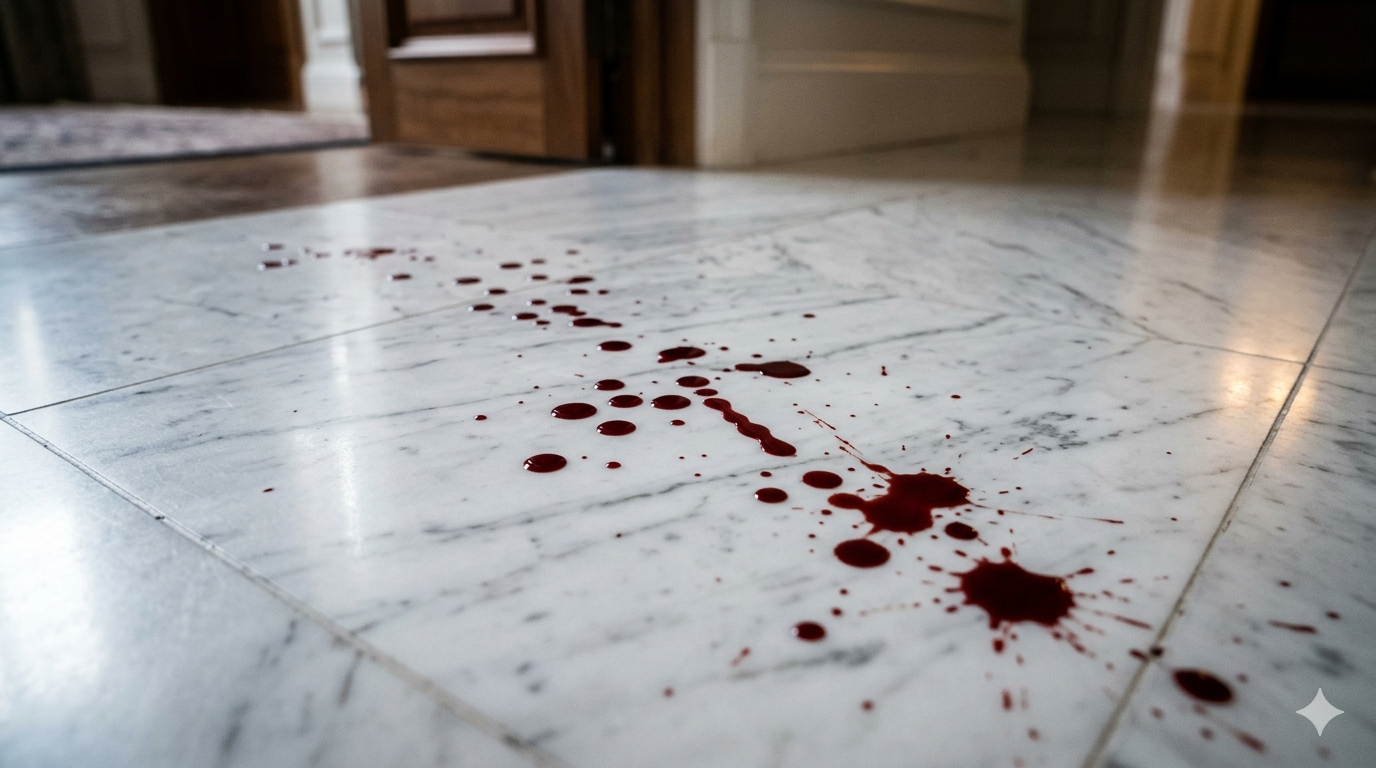 piso sangue mármore