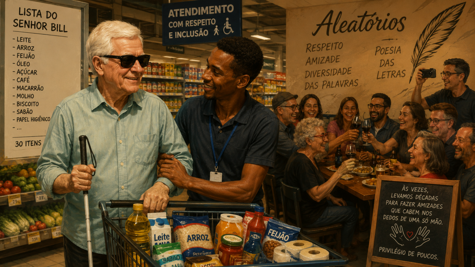 senhor cego mercado