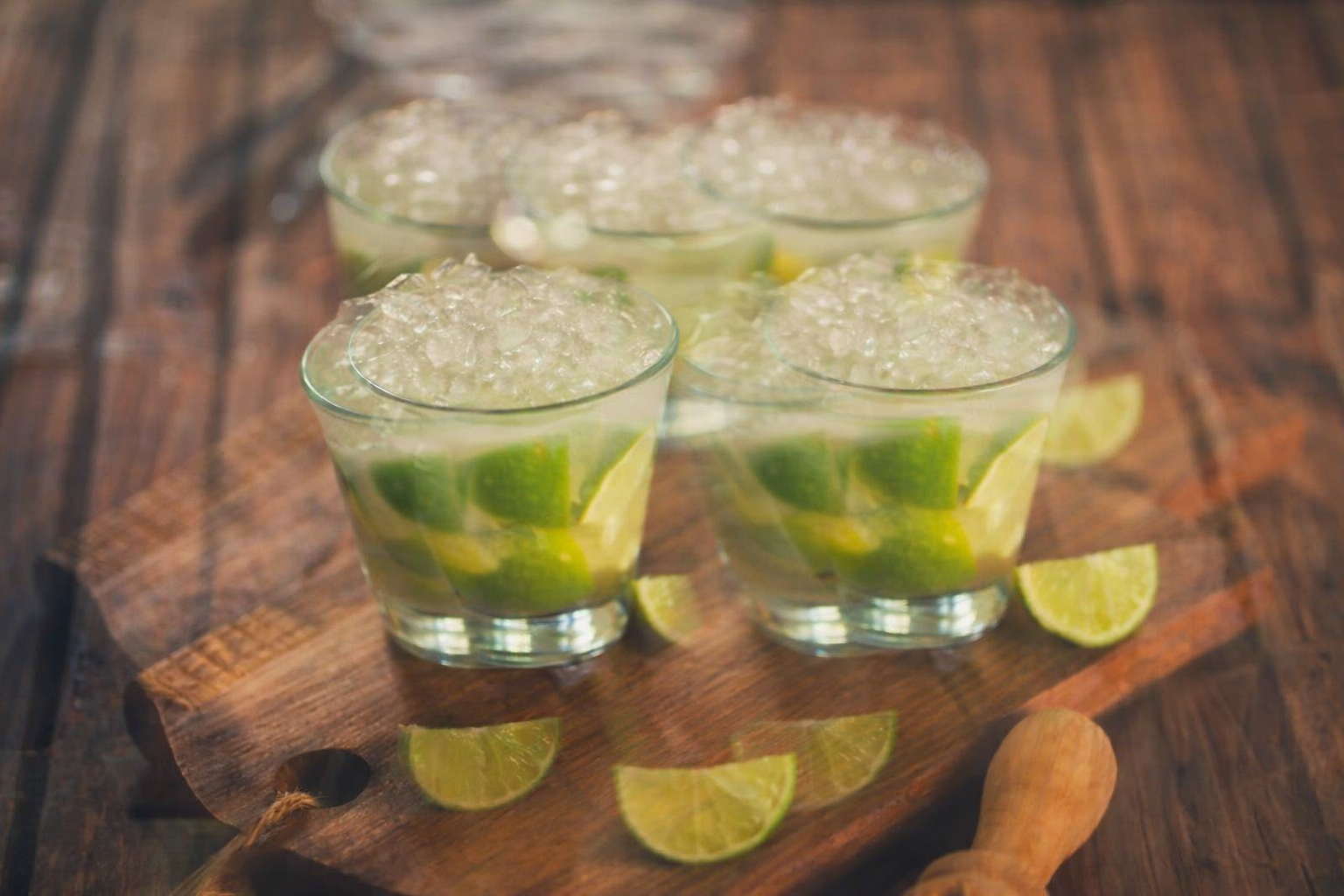 caipirinhas bêbado visão turva duplicada