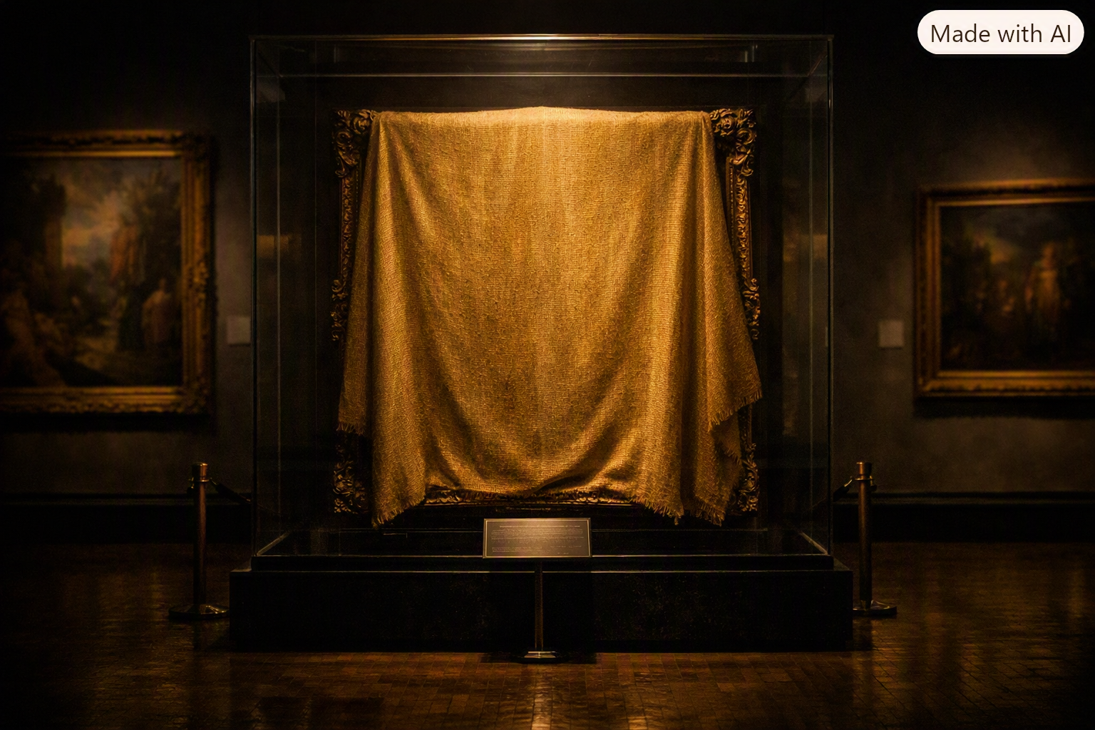 imagem quadro museu redoma de vidro