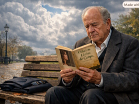 Homem lendo livro