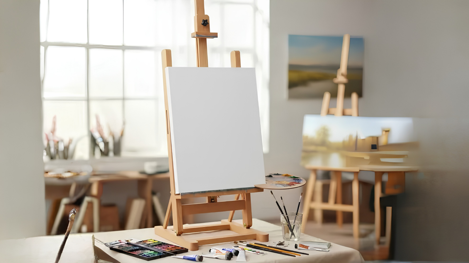 tela em branco pintura