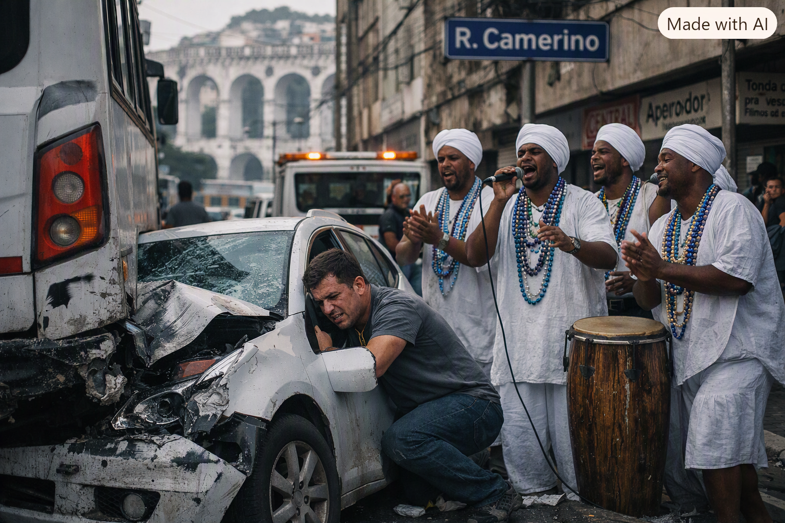 homens turbante acidente