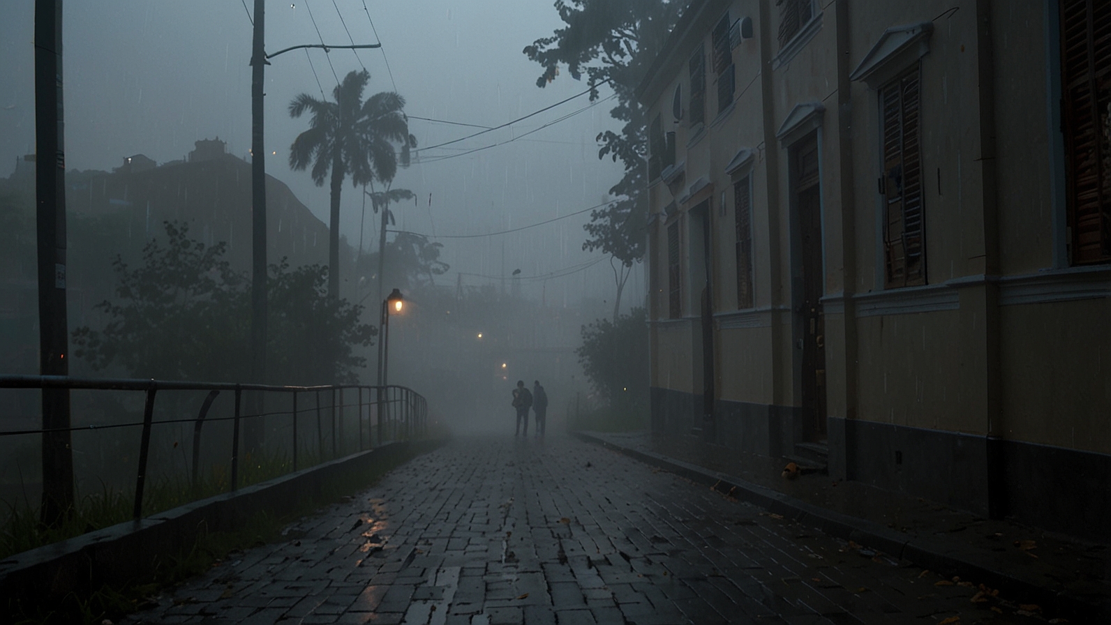névoa frio cidade