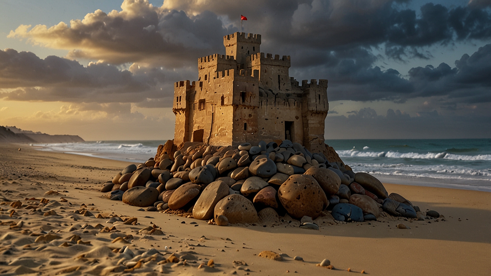 castelo de areia praia
