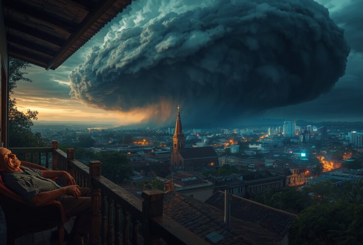 velho tempestade cidade