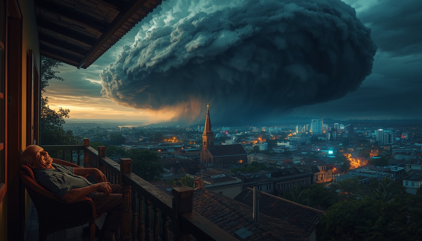 velho tempestade cidade